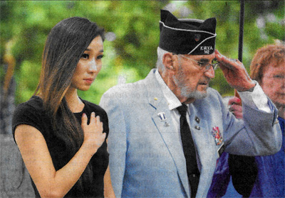 Hannah Kim and Col. Weber