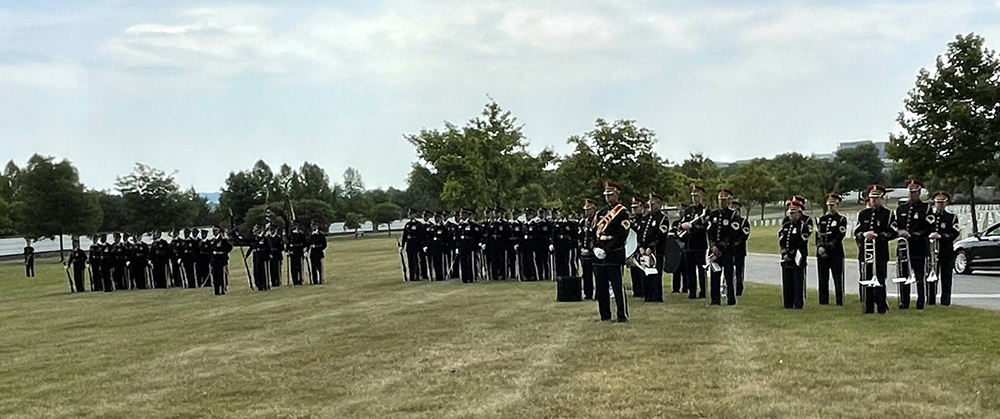 Colonel Weber receives full military honors with escort