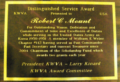 KWVA Distinguished Service Award, Bob Mount