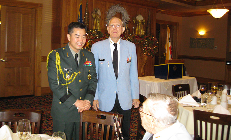 Brigadier General Pyo and Bob Mount