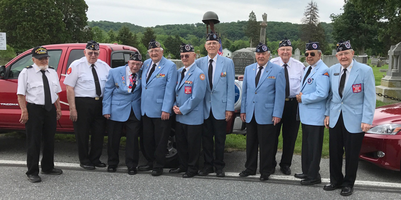 Chapter 142 members at Woodsborro Memorial Day Parade 2017